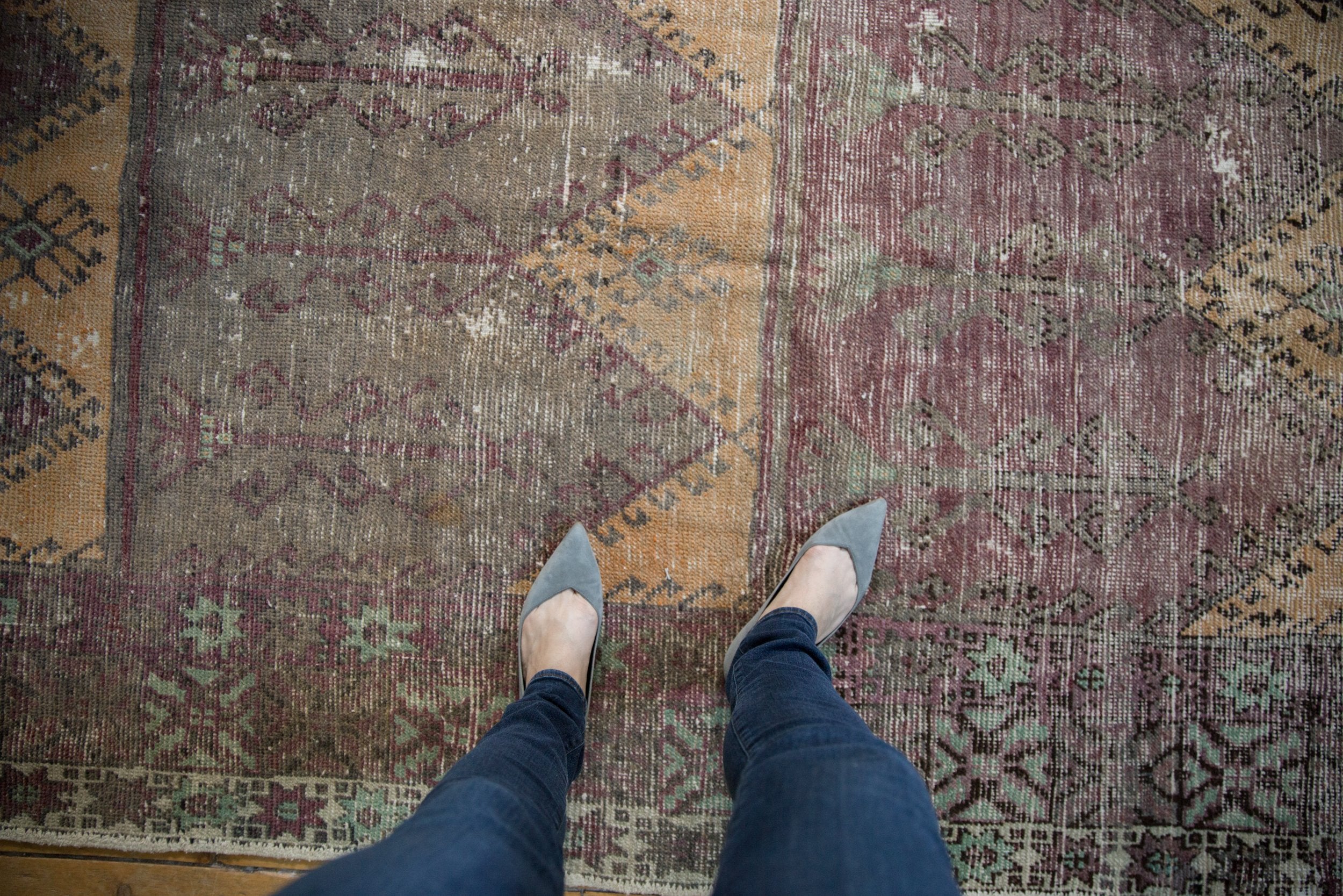 5x12.5 Vintage Distressed Oushak Rug Runner // ONH Item 9137 Image 1