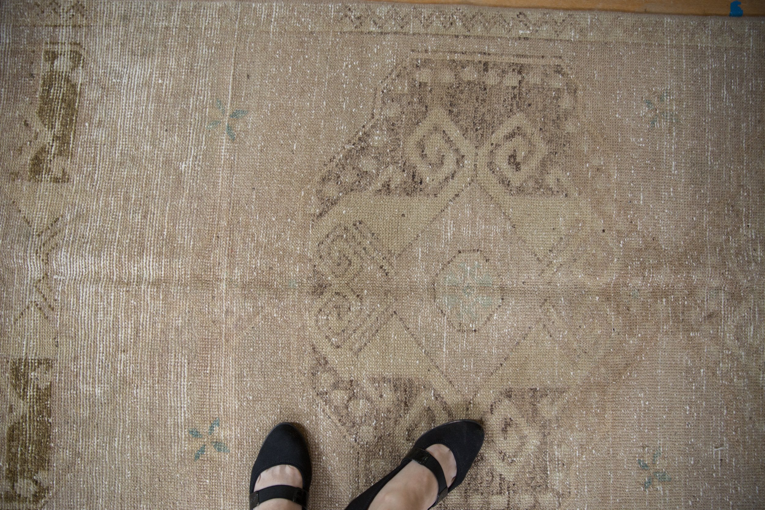 3x11.5 Vintage Distressed Oushak Rug Runner // ONH Item 9145 Image 1