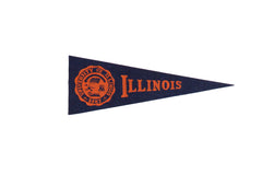 Vintage University of Illinois Felt Flag // ONH Item 9149