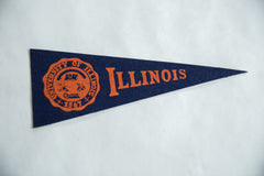 Vintage University of Illinois Felt Flag // ONH Item 9159 Image 1
