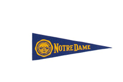 Vintage Notre Dame Felt Flag // ONH Item 9164