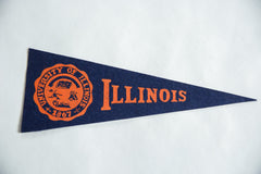 Vintage University of Illinois Felt Flag // ONH Item 9172 Image 1