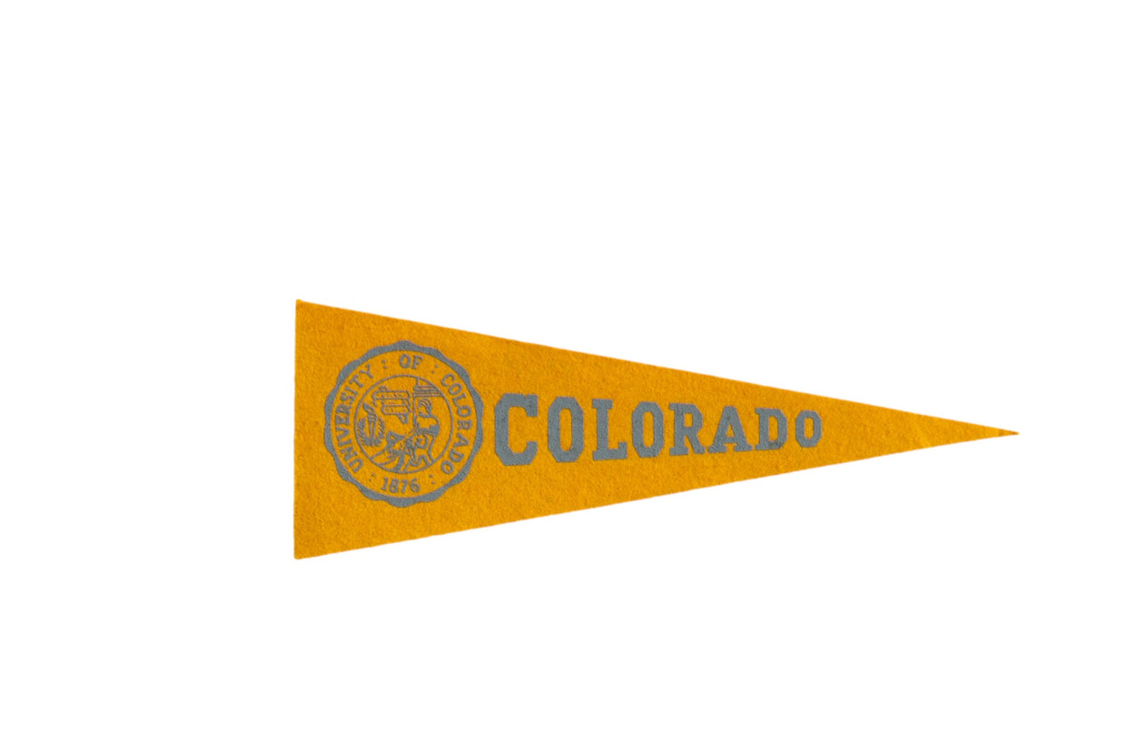 Vintage University of Colorado Felt Flag // ONH Item 9178
