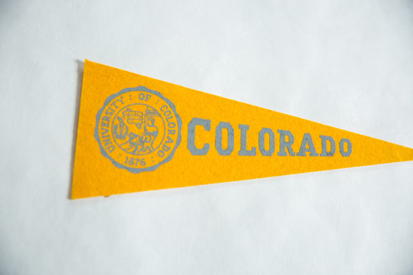 Vintage University of Colorado Felt Flag // ONH Item 9178 Image 1