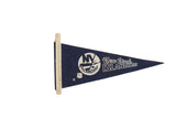Vintage New York Islanders Felt Flag Pennant, dark blue with white logo.