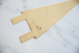 Reverse view of the vintage Georgia felt pennant, showing felt texture, hoist, and aged patina.