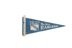 Vintage New York Rangers Felt Flag Pennant // ONH Item 9184