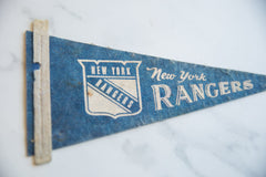 Vintage New York Rangers Felt Flag Pennant // ONH Item 9184 Image 1