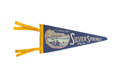 Vintage Silver Springs Florida Felt Flag // ONH Item 9190