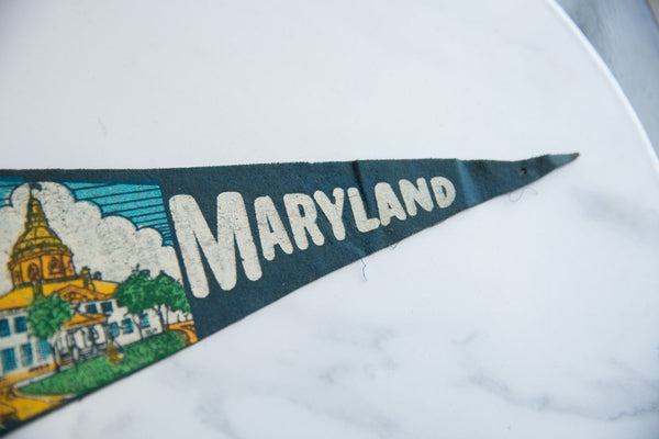 Vintage Maryland Felt Flag // ONH Item 9196 Image 2