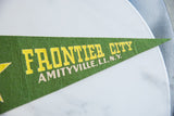 Textured green felt pennant detail: 