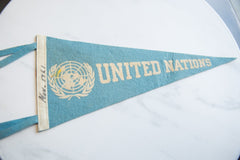 Vintage United Nations Felt Flag // ONH Item 9205 Image 1