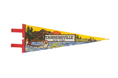 Vintage Tannersville NY Felt Flag // ONH Item 9206