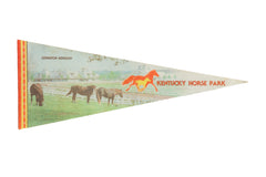 Vintage Lexington Kentucky Horse Park Felt Flag // ONH Item 9216