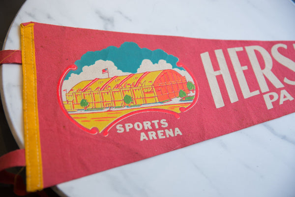 Vintage Hershey Park PA Felt Flag // ONH Item 9228 Image 1