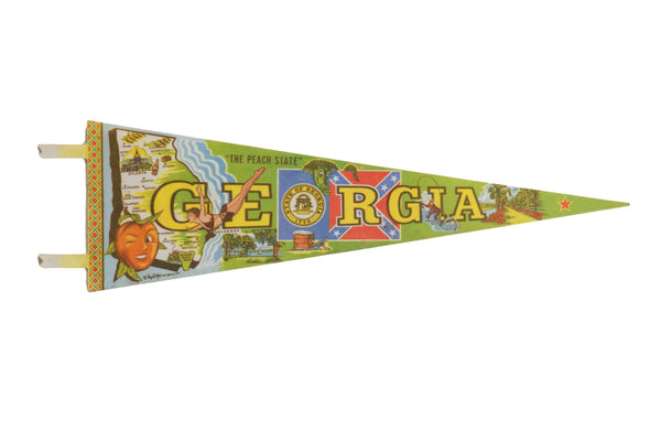 Vintage Georgia Felt Flag // ONH Item 9230