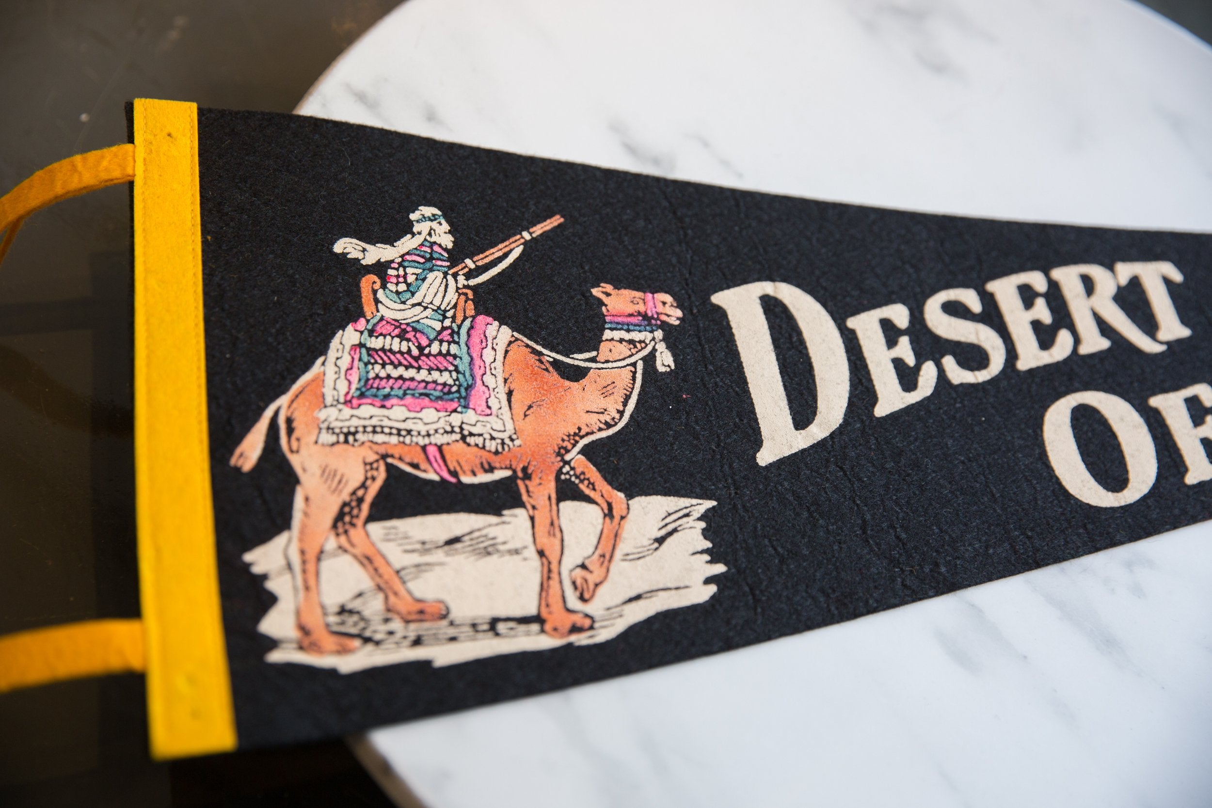 Vintage Desert of Maine Felt Flag // ONH Item 9231 Image 1