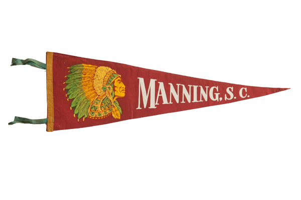 Vintage Manning South Carolina Felt Flag // ONH Item 9232