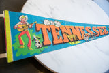 Retro Tennessee felt pennant showing bright orange 