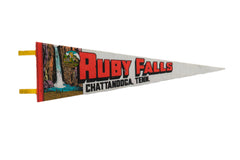 Vintage Ruby Falls Chattanooga TN Felt Flag // ONH Item 9234