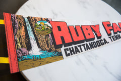 Vintage Ruby Falls Chattanooga TN Felt Flag // ONH Item 9234 Image 1