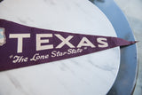 Purple felt pennant with 