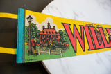 Colonial horse and carriage graphic on the yellow Vintage Williamsburg Felt Flag.