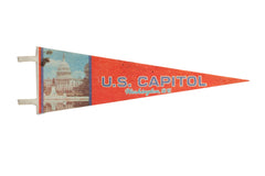 Vintage US Capitol Washington DC Felt Flag // ONH Item 9245