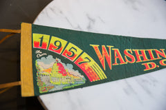 Vintage 1957 Washington DC Felt Flag // ONH Item 9247 Image 1