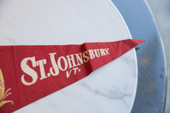 Vintage St. Johnsbury Vermont Felt Flag // ONH Item 9248 Image 3