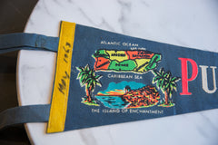 Vintage Puerto Rico Felt Flag // ONH Item 9252 Image 2