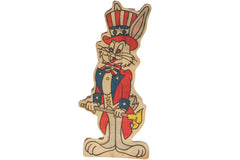 Vintage Bugs Bunny Uncle Sam Felt Flag // ONH Item 9253