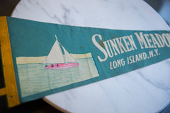 Vintage Sunken Meadow State Park Long Island NY Felt Flag // ONH Item 9258 Image 1