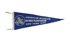 Vintage American Museum Hayden Planetarium NYC Felt Flag // ONH Item 9263