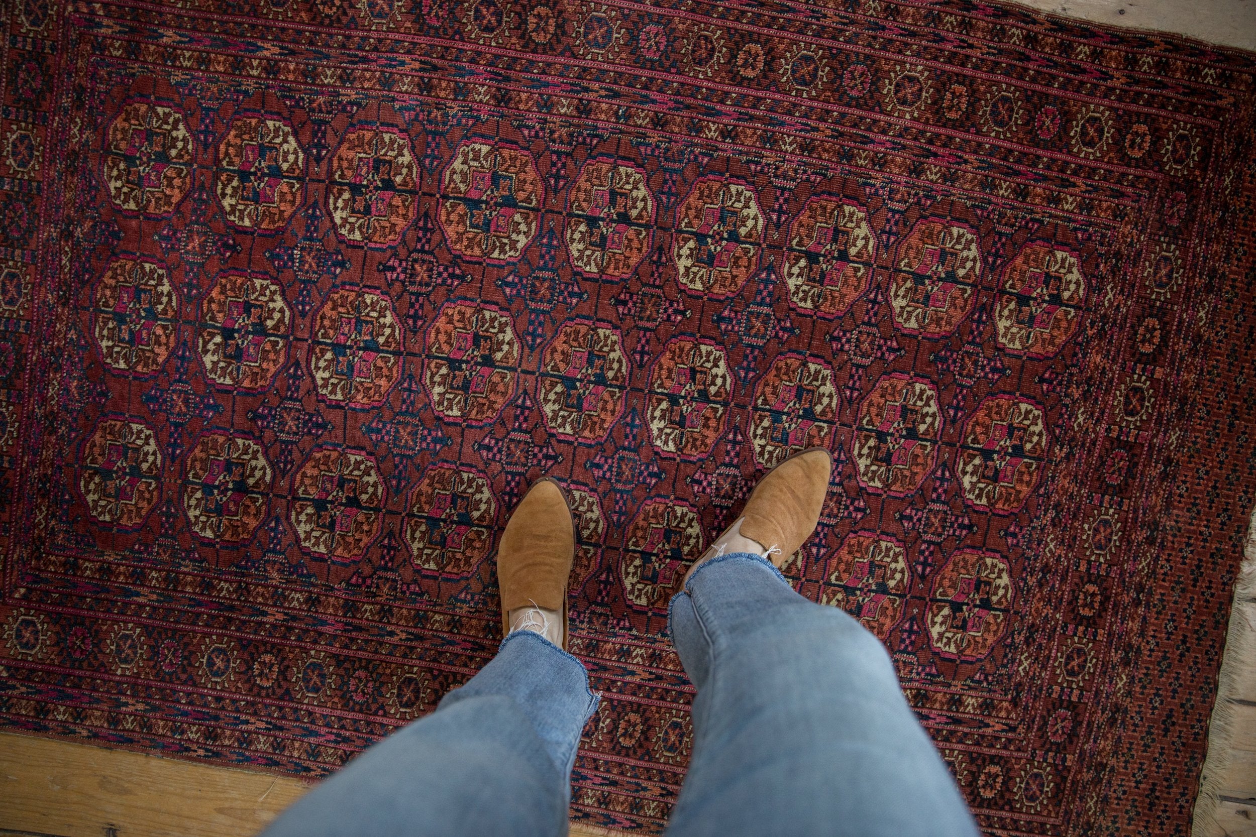 3.5x6.5 Vintage Turkmen Rug // ONH Item 9279 Image 1