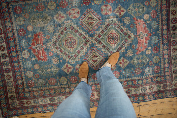 5x6.5 Vintage Distressed Caucasian Rug // ONH Item 9285 Image 1