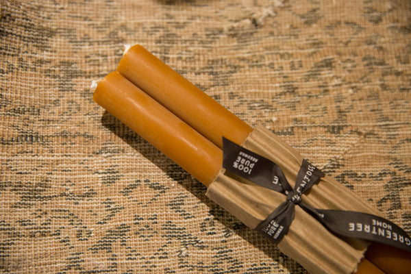 Made in NY Beeswax Candle Church Tapers - Terra Cotta // ONH Item 9309 Image 1