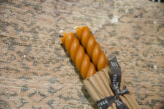 Made in NY Beeswax Candle Rope Tapers Terra Cotta // ONH Item 9313 Image 1