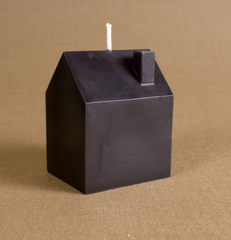 Made in NY Beeswax Candle Large House - Antique Gray // ONH Item 9317