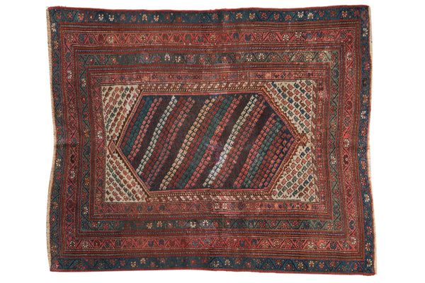 5x6 Vintage Kurdish Square Rug // ONH Item 9337