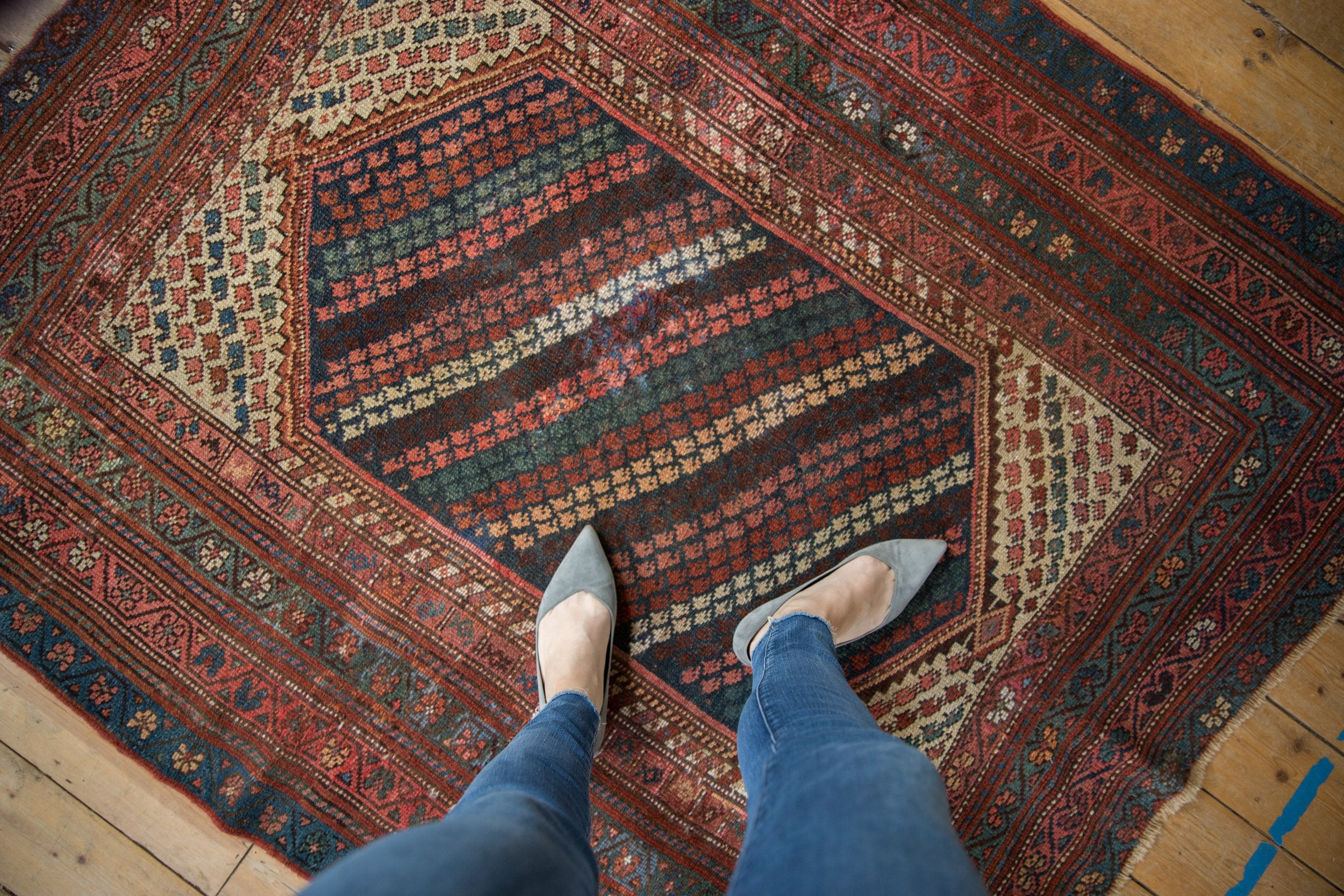 5x6 Vintage Kurdish Square Rug // ONH Item 9337 Image 1