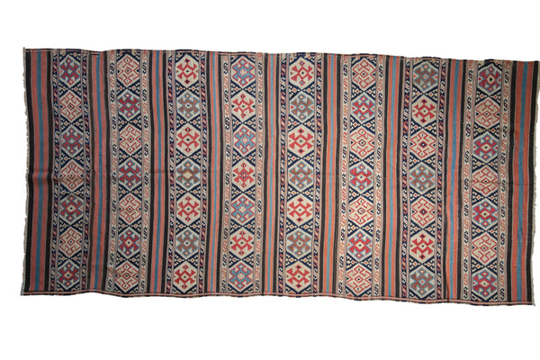 5.5x11 Antique Caucasian Kilim Rug Runner // ONH Item 9344