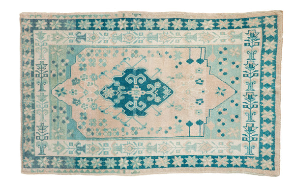 3.5x5.5 Vintage Distressed Oushak Rug // ONH Item 9358