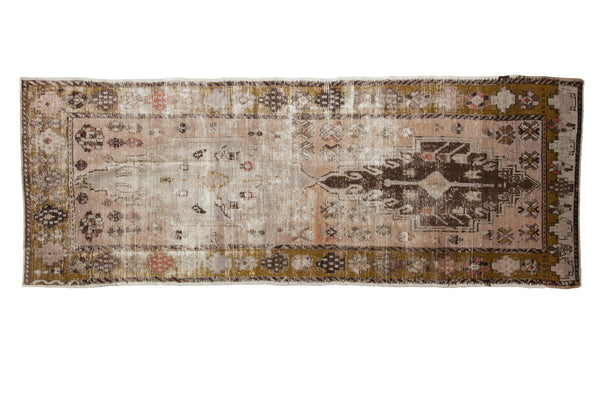 4x10 Vintage Distressed Oushak Rug Runner // ONH Item 9363