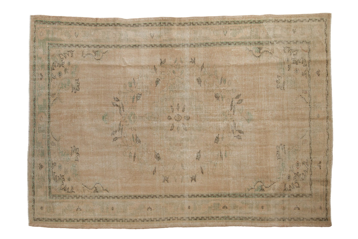 5.5x8 Vintage Distressed Oushak Carpet // ONH Item 9364