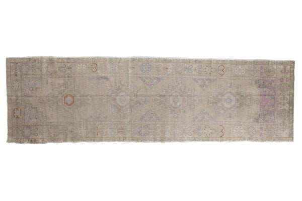 3x10 Vintage Distressed Oushak Rug Runner // ONH Item 9368