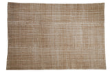 Vintage Distressed Oushak rug showcasing light beige, dusty gold, and oxidized silver tones.