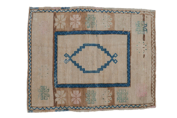 2.5x3.5 Vintage Distressed Oushak Rug // ONH Item 9396