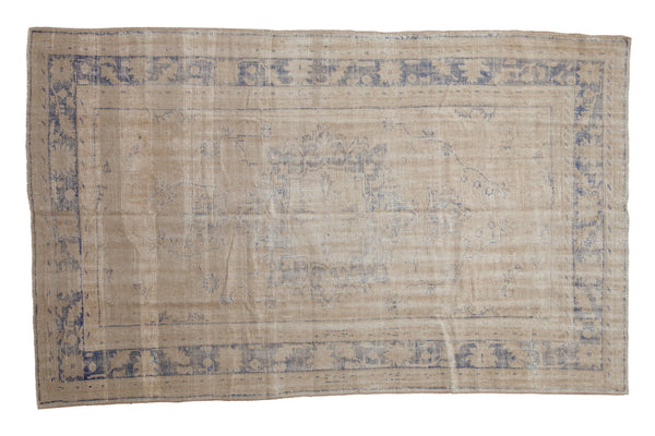 6x9.5 Vintage Distressed Oushak Carpet // ONH Item 9399