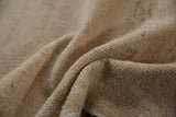 Hand-knotted weave on the reverse of a vintage Oushak rug showing painted processing numbers.